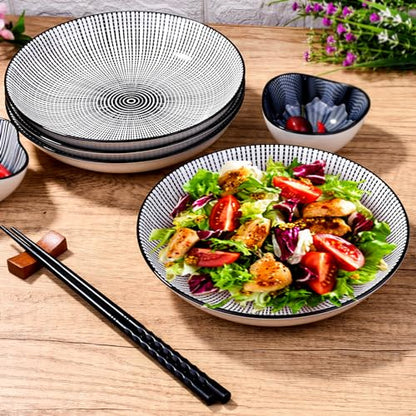 8" Ceramic Dinner Plate - Porcelain Dinnerware - Kitchen & Dining Tableware - Set of 4 (TK) - color: TK
