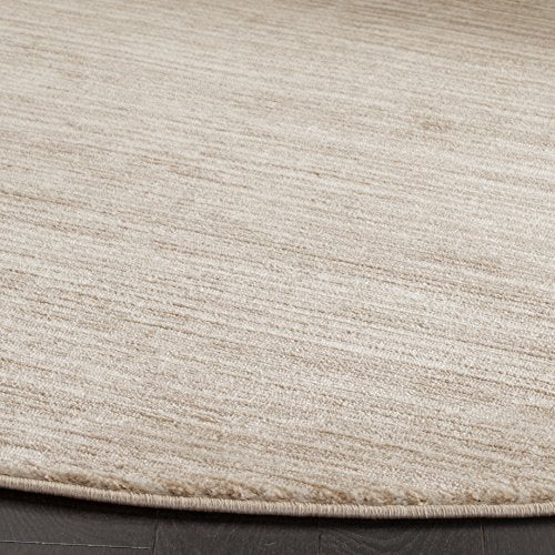 SAFAVIEH Vision Collection Area Rug - 6'7" Round, Cream, Modern Ombre Design, Non-Shedding & Easy to Clean, Ideal for Living Room, Bedroom, Dining Space (VSN606F) - color: Creme, size: 6'7" (Round)