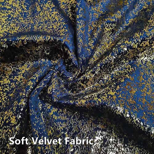 Deeprove Throw Pillow Cover Both Sides Sparkle Foil Print, Bronzing Velvet Hidden Zipper Closure Accent Pillow Cushion Case for Bedroom, Living Room, Sofa, Square 20 x 20 Inches, 1 Pack, Navy Blue - color: Navy Blue, size: 20" x 20" (Pack of 1)
