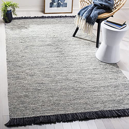 SAFAVIEH Montauk Collection Accent Rug - 3' x 5', Grey, Handmade Tassel Cotton, Ideal for High Traffic Areas in Entryway, Living Room, Bedroom (MTK610M) - color: Grey, size: 3' x 5' (Rectangular)