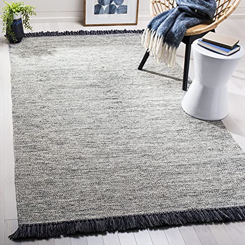 SAFAVIEH Area Rug 8x10 - Montauk Collection - Large - Grey, Handmade Cotton, Tassel Design, Ideal for Living Room, Bedroom, Office, Dining Space (MTK610M) - color: Grey, size: 8' x 10' (Rectangular)