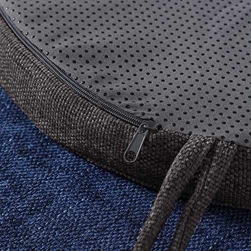 Sweet Home Collection Chair Cushions 100% High Density Memory Foam Pads U Shaped 17" x 16"Non Slip Skid Rubber Back Seat Cover,Black(Pack of 1, 12 Count Total) - color: Black, size: 12 Count (Pack of 1)