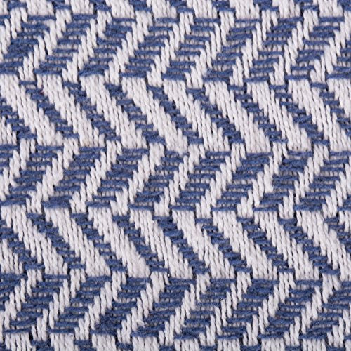 DII Modern Farmhouse Cotton Herringbone Blanket Throw with Fringe for Chair, Couch, Picnic, Camping, Beach, & Everyday Use, 50 x 60 - French Blue - color: French Blue