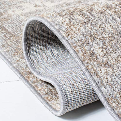 SAFAVIEH Madison Collection 2'2" x 18' GreyBeige MAD471G Modern Abstract Non-Shedding Entryway Foyer Living Room Kitchen Runner Rug - color: Grey/Beige, size: 2'2" x 18' (Runner)