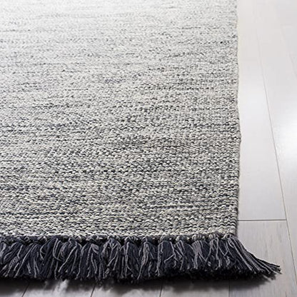 SAFAVIEH Area Rug 8x10 - Montauk Collection - Large - Grey, Handmade Cotton, Tassel Design, Ideal for Living Room, Bedroom, Office, Dining Space (MTK610M) - color: Grey, size: 8' x 10' (Rectangular)