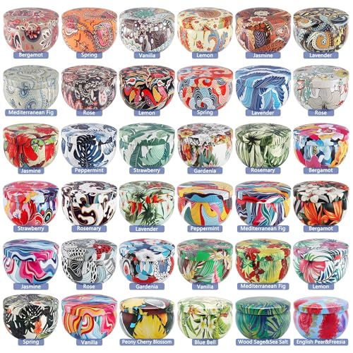 36-Pack Long-Lasting Scented Candles Gift Set, 2.5oz Soy Wax with Essential Oils for Aromatherapy and Home Fragrance, Perfect as Christmas, Valentine’s Day, Holiday Relaxation Gifts, and Cozy Atmosphe - color: 36Pack-Muti-color