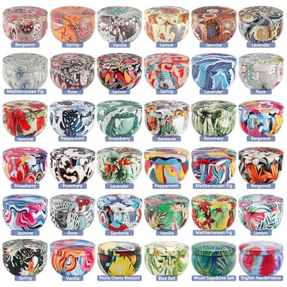 36-Pack Long-Lasting Scented Candles Gift Set, 2.5oz Soy Wax with Essential Oils for Aromatherapy and Home Fragrance, Perfect as Christmas, Valentine’s Day, Holiday Relaxation Gifts, and Cozy Atmosphe - color: 36Pack-Muti-color