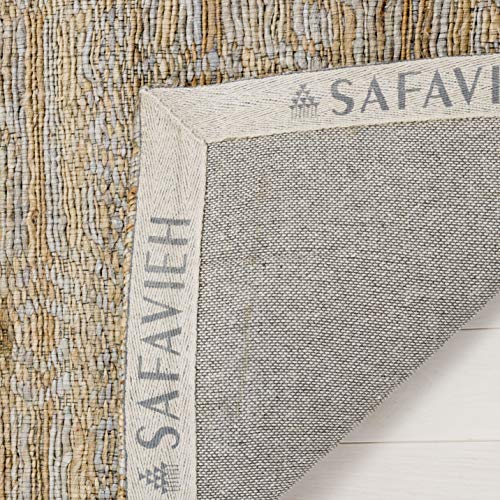 SAFAVIEH Cape Cod Collection Area Rug - 9' x 12', Grey & Sand, Handmade Flat Weave Jute, Ideal for High Traffic Areas in Living Room, Bedroom (CAP412A) - size: 9' x 12' (Rectangular)