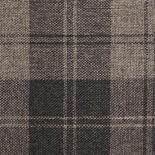 AAAAAcessories D-Shaped Chair Cushions, 2" Thick Dining Chair Pads with Ties and Removable, Machine-Washable Cover, 17" x 16", Set of 2, Brown Checkered - color: Brown Checkered, size: 2 Count(Pack of 1)