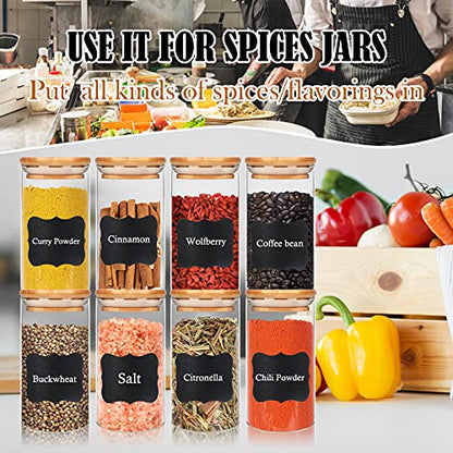 DHSBTLS 15 Pack 10 oz Glass Jars With Bamboo Lids for Kitchen, Pantry | 300 ml Pantry Organization Jar, Glass Terrarium with Lid, Spice, Flour and Sugar Container, Canister Set for Kitchen Counter - size: 10 fl oz (15 pcs)