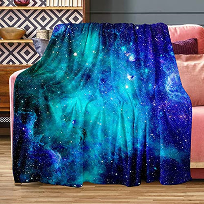 Space Galaxy Blanket, Soft Warm Fuzzy Fleece Plush Blanket 60''x50'', Smooth Cozy Flannel Throw Blanket for Bed/Couch/Office/Camping - color: Style 1, size: 60"x50"
