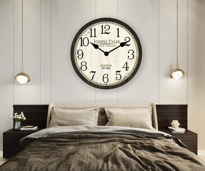 Merchantile Wall Clock, Available in 8 Sizes, Most Sizes Ship 2-3 Days, Whisper Quiet. - color: 5. Mercantile, size: 24-Inch