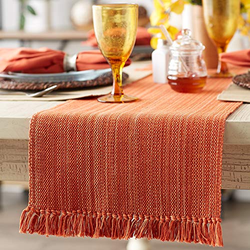 DII Variegated Tabletop Collection, Table Runner3x108, Spice - color: Spice, size: Table Runner, 13x108"