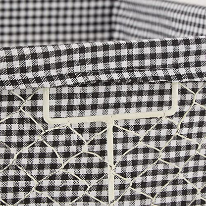 DII Farmhouse Chicken Wire Storage Baskets with Liner, Medium, Antique Black & White Gingham Check, 11x7.88x7", 2 Piece - color: Antique Black & White Gingham Check