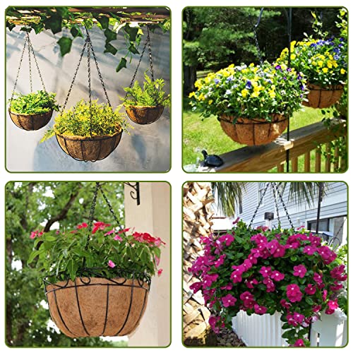 Heybe 20 Inch Hanging Basket Chain, 3 Point Hanging Chains with Hooks for Pot Planters Bird Feeders Lantern Lamp,Extended Hangers for Hanging Badkeys(20 inch,3 Point) - size: 20 inches, style: 3 point