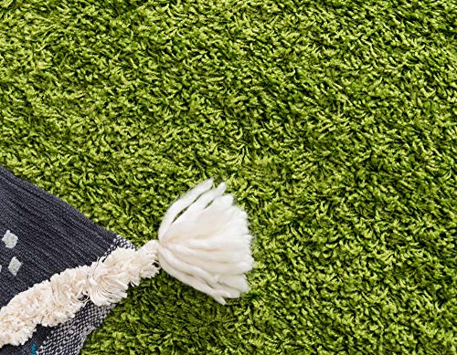 Unique Loom Solid Shag Collection Area Rug (2' x 3' 1" Rectangle, Grass Green) - color: Grass Green, size: 2' x 3'1" (Rectangular)