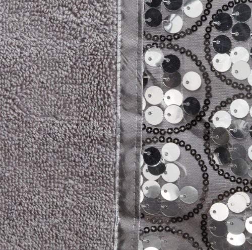 Zahari Home Sinatra 3 Piece Bathroom Towel Set Bath Towel Hand Towel Wash Cloth Absorbent, Silver - color: Silver