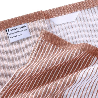 Homaxy Premium 100% Cotton Kitchen Towels 18"x28", 6 Pack, Rust | Large Kitchen Hand Towels, Soft and Absorbent Tea Towel, Dish Towels with Hanging Loops - color: Rust, size: 18 x 28 - 6 Pack