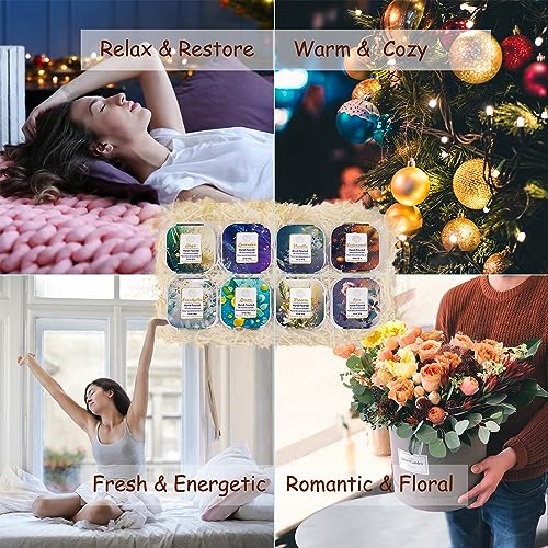 Premium 8-Pack Organic Aromatherapy Candles, Hand-Poured Soy Wax Jars, Natural Fragrance for Home Décor, Housewarming, Birthdays, and Relaxing Evenings
