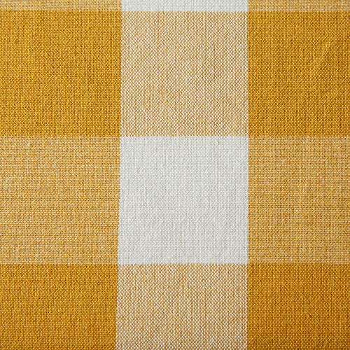 DII Buffalo Check Collection, Classic Farmhouse Cloth Napkin Set, 20x20, Honey Gold, 6 Piece - color: Honey Gold, size: 20" x 20" (Set of 6)