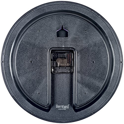 Bernhard Products Black Wall Clocks Large 13 Inch, Silent Non Ticking 2 Pack, Quality Quartz Battery Operated Round Easy to Read Home/Office/Business/Classroom/School Clock - color: Black, size: 13 Inch - 2 Clocks
