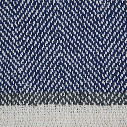 DII New Traditional, 2-Tone Chevron Stripe Throw, 50x60, Navy - color: Navy