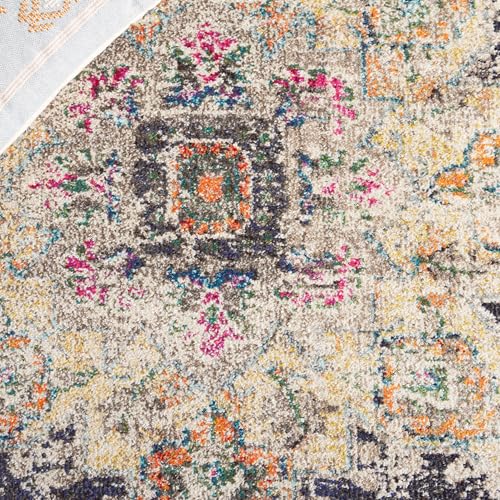 SAFAVIEH Madison Collection Area Rug - 2'2" x 4', Black & Gold, Boho Chic Distressed Medallion Design, Non-Shedding & Easy to Clean, Ideal for Living Room, Bedroom, Dining Space (MAD473Z) - color: Black/Gold, size: 2'2" x 4' (Rectangular)