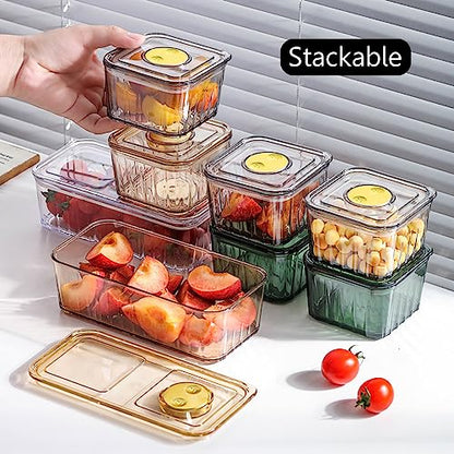 Divided Serving Dish with Lids & Handles, Clear Appetizer Tray Serving Platter with 5 Removable Stackable Snack Bowls for Fruit Candy Nuts Snacks Chips and Dips (Dark Green) - color: Dark Green