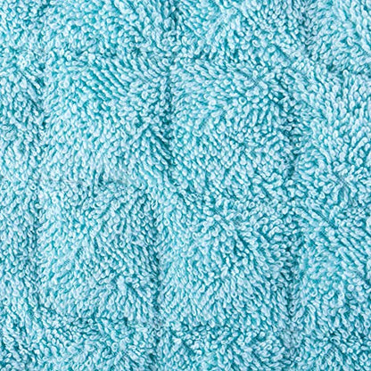 DII Basic Terry Collection 100% Cotton Quilted, Oven Mitt, Aqua, 2 Piece - color: Aqua, size: Oven Mitt