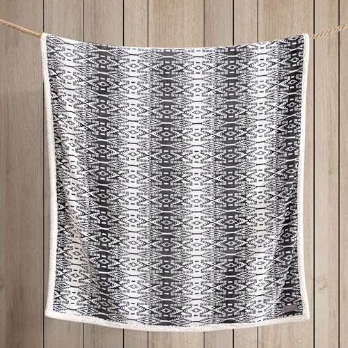 Eddie Bauer - Throw Blanket, Brushed Fleece & Plush Sherpa Soft Bedding, Blanket for Couch & Bed (San Juan Grey, 50" x 60") - color: San Juan Grey, size: 50" x 60"