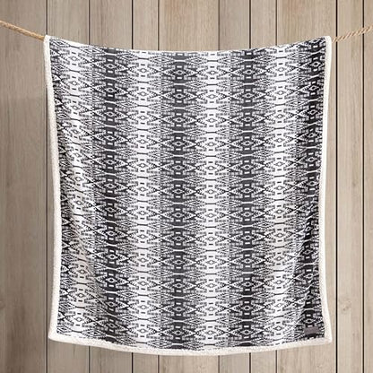 Eddie Bauer - Throw Blanket, Brushed Fleece & Plush Sherpa Soft Bedding, Blanket for Couch & Bed (San Juan Grey, 50" x 60") - color: San Juan Grey, size: 50" x 60"
