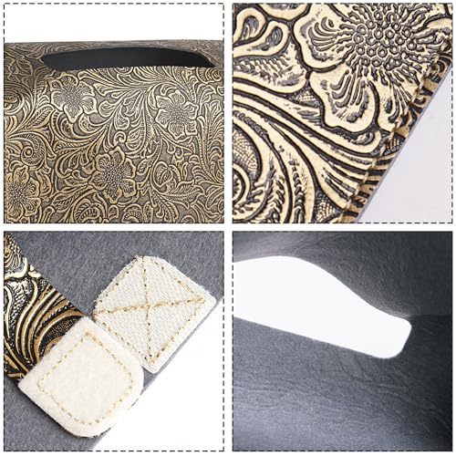 Leather Cover for Disposable Paper Hand Towel Box, Compatible with Kleenex Paper Hand Towel(1-Carved Cooper Gold) - color: 1-carved Cooper Gold