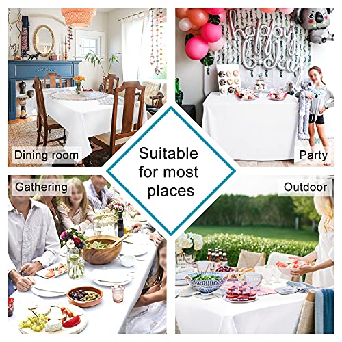 2 Pieces White Square Tablecloth, 30 x 30 Inch | Waterproof, Spillproof, Wrinkle Resistant, Washable Polyester Table Cloth for Dining Room/Restaurant/Party/Wedding/Banquet - color: White, size: 30"x30"|2 Pack