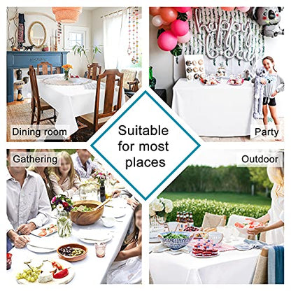 2 Pieces White Square Tablecloth, 30 x 30 Inch | Waterproof, Spillproof, Wrinkle Resistant, Washable Polyester Table Cloth for Dining Room/Restaurant/Party/Wedding/Banquet - color: White, size: 30"x30"|2 Pack