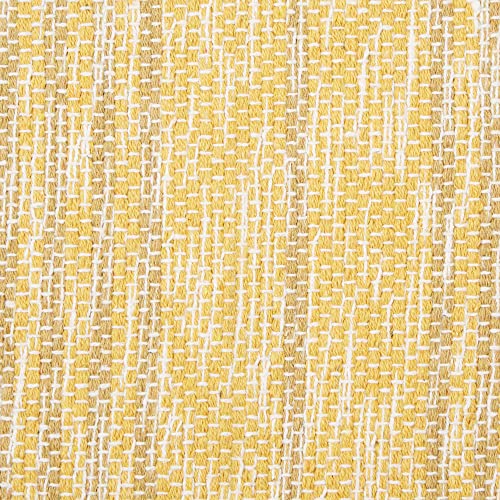 DII Woven Rag Rug Collection Recycled Yarn Variegated Rustic Stripe, 2x3', Honey Gold - color: Honey Gold