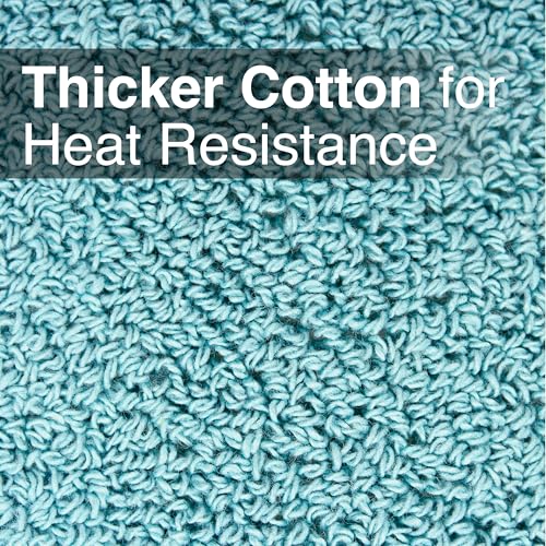 RITZ Terry Potholder & Hot Pad: Unparalleled Heat Resistant, Durable 100% Cotton – Ergonomically Designed for Optimal Grip – Easy-Care Machine Washable – 2-Pack, Dew - color: Dew, size: 2-Pack
