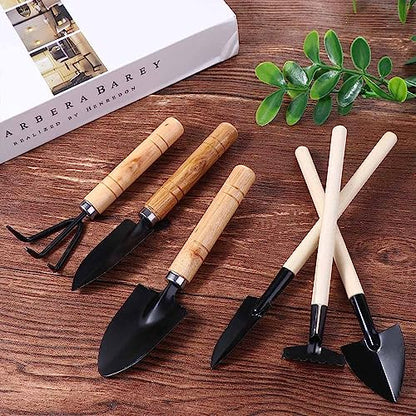 7 Pcs Succulent Gardending Hand Tools,Miniature Fairy Garden Small Plants Care Tool Sets,Mini Garden Tool Set-Small Shovel Rake Spade Soil Scoops