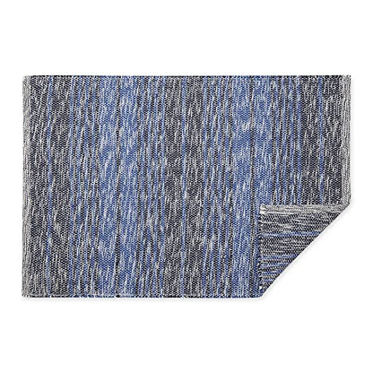 DII Woven Rag Rug Collection Recycled Yarn Variegated Rustic Stripe, 2x3', Nautical Blue - color: Nautical Blue