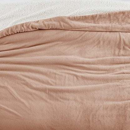 Personalized Sherpa Blanket - Reversible Custom Blanket with Micro Mink & Faux Lambswool, Throw Blankets for Bed & Couch - Tan (50"x60") - color: Tan