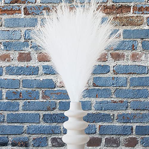 Artificial Faux Pampas Grass Large, 6Pcs 34" Fake Artificial Pampas Grass Decor Tall Fluffy Stems, Table Vase Filler Centerpiece for Living Room Kitchen Decor Boho Decor Wedding -White - color: White, size: 86cm / 6 Pcs