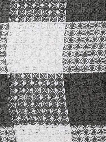 Baffalo Check Cotton Throw 50X60- Charcoal/Wht - color: Charcoal White Buffalo Check