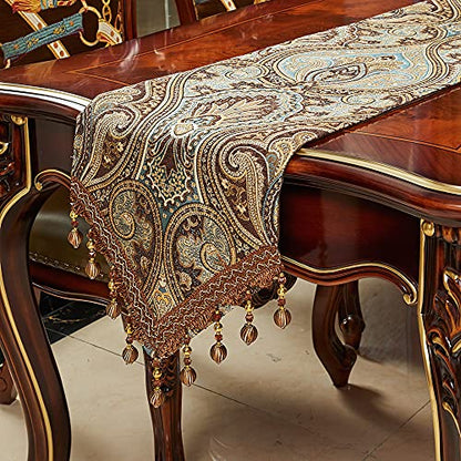 Luxury Vintage Table Runners 108 inches Long 1pc and Same Pattern placemats Set of 6pc
