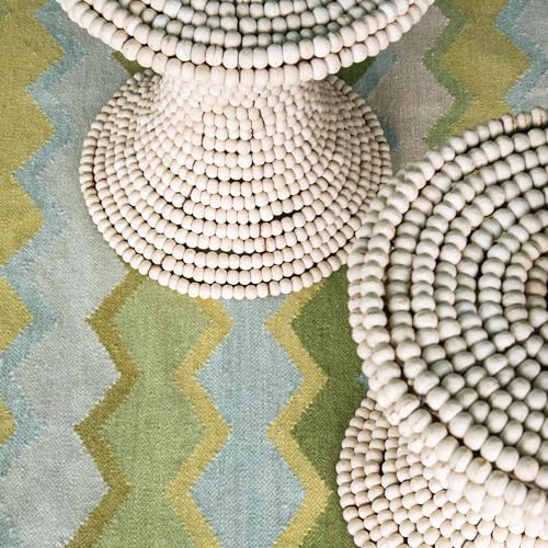 Dash & Albert Safety Net Green Geometric Handwoven Wool Runner Rug, 2'6"x8' | Green Handwoven Wool Rug, , / Geometric Pattern - color: Green, size: 2'6" x 8' (Runner)