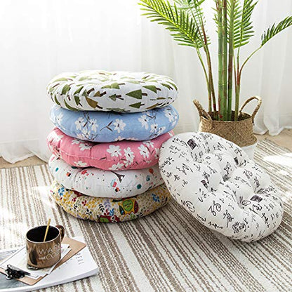 vctops Bohemian Soft Round Chair Pad Garden Patio Home Kitchen Office Seat Cushion Calligraphy Diameter 16" - color: Calligraphy, style: Diameter 16 Inch