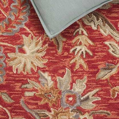 SAFAVIEH Chelsea Collection Accent Rug - 2'6" x 4', Red, Hand-Hooked French Country Wool, Ideal for High Traffic Areas in Entryway, Living Room, Bedroom (HK141C) - color: Red, size: 2'6" x 4' (Rectangular)
