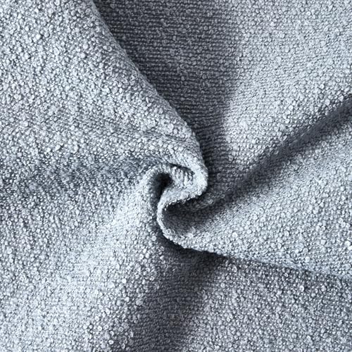 12x20 Boucle Lumbar Pillow Covers, Set of 2, Light Blue - color: Light Blue, size: 20" x 12" (Pack of 2)