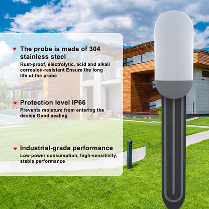 Zigbee Soil Moisture Sensor, Wireless Smart Plant Sensor Leave-in Soil Thermometer, Capacitive Probe, Tuya Zigbee Hub Needed IP66 Moisture/Temperature Meter for Garden Planting