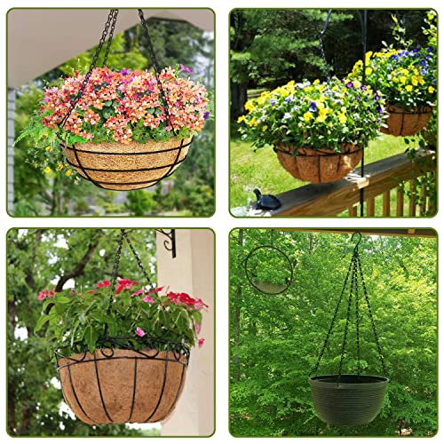 Heybe 20 Inch Hanging Basket Chain, 4 Point Hanging Chains with Hooks for Pot Planters Bird Feeders Lantern Lamp,Extended Hangers for Hanging Badkeys(20Inch, 4 Point) - size: 20 inches, style: 4 point