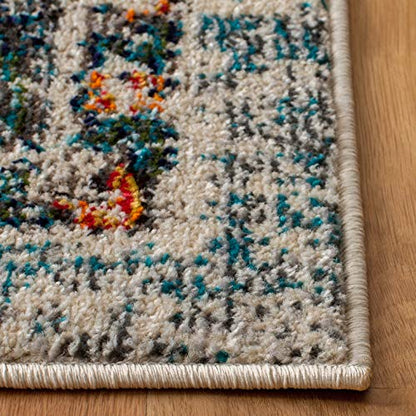 SAFAVIEH Madison Collection Area Rug - 2'2" x 4', Grey & Gold, Boho Chic Distressed Medallion Design, Non-Shedding & Easy to Clean, Ideal for Living Room, Bedroom, Dining Space (MAD473F) - color: Grey/Gold, size: 2'2" x 4' (Rectangular)