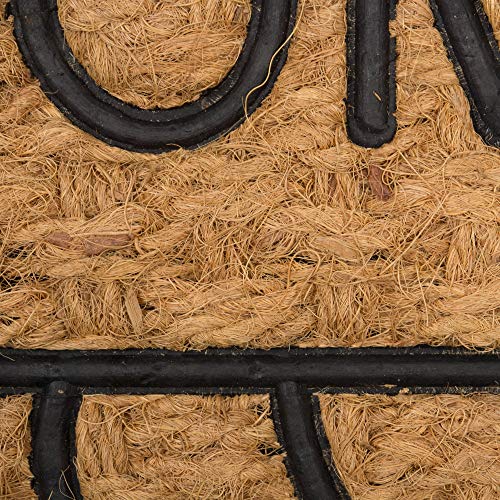 DII Natural Coir Doormat Outdoor Welcome Mat, 17x29, Welcome Swirls